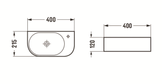 Раковина-чаша CeramaLux 78204RB черная 40 см